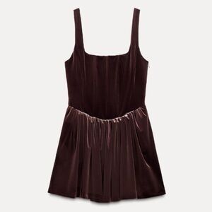 Zara Ruched Corset Dress in Velvet Maroon